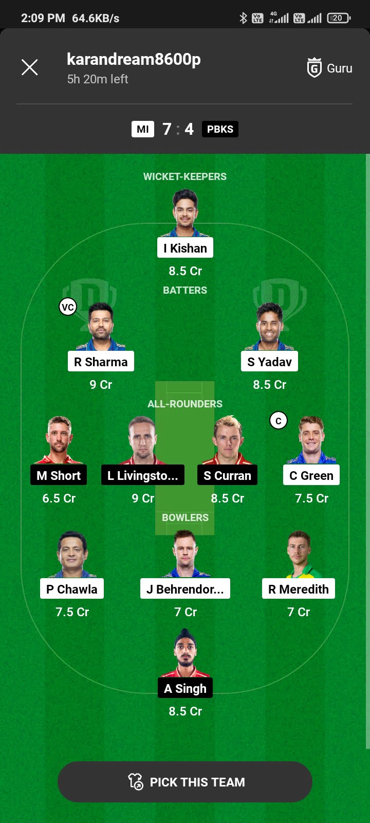 Today Dream11 Team Captain And Vice Captain: