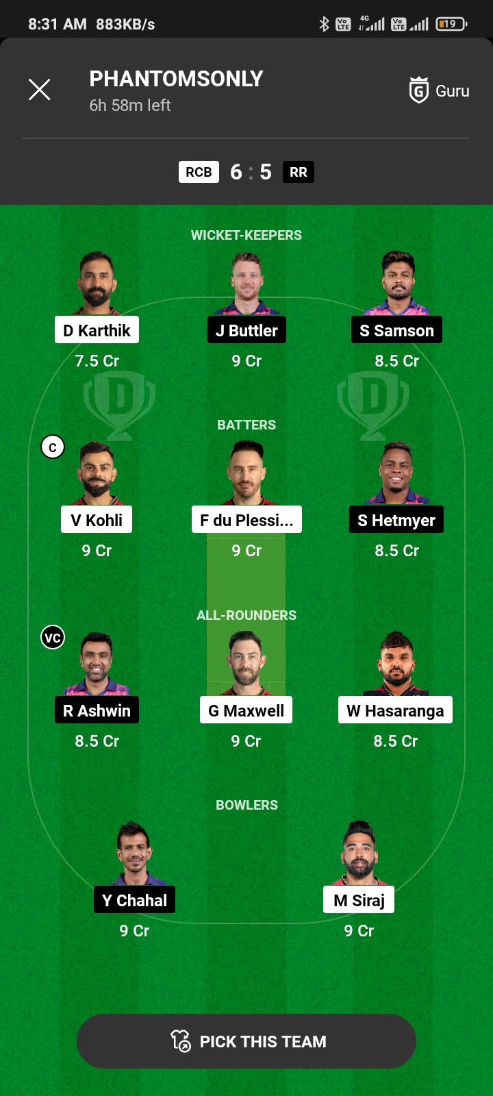 Today Dream11 Team Captain And Vice Captain: