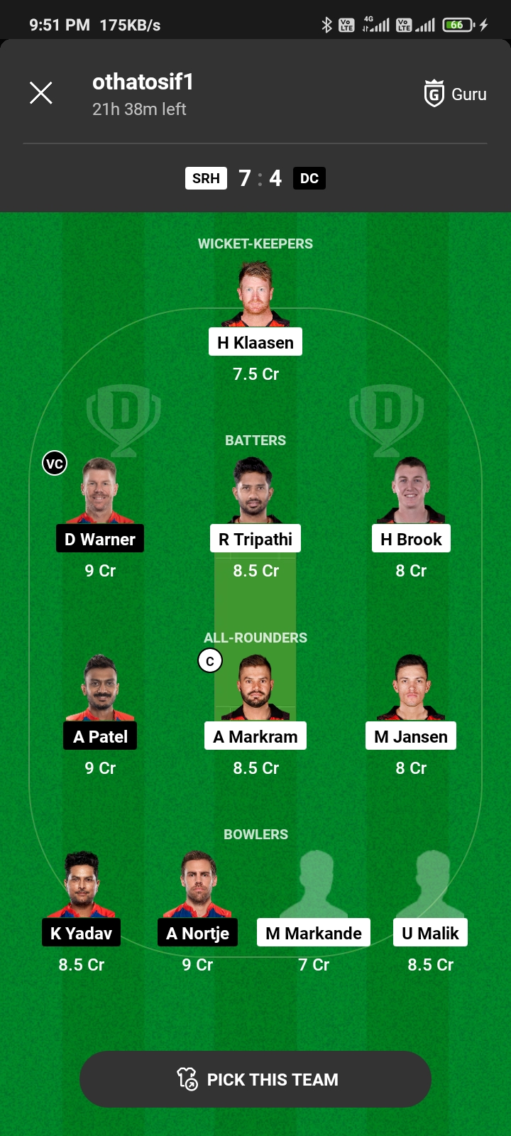 Today Dream11 Team Captain And Vice Captain: