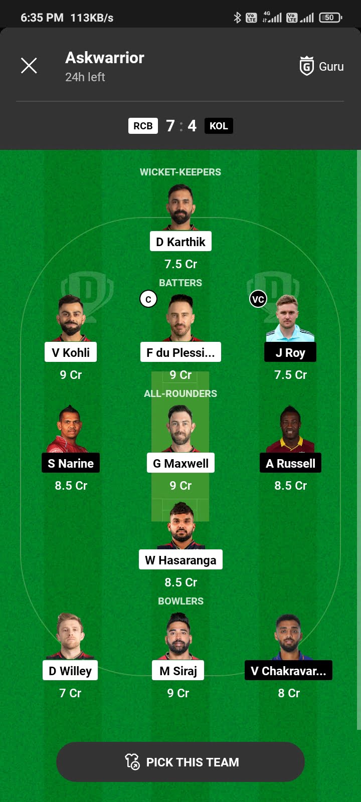 Today Dream11 Team Captain And Vice Captain: