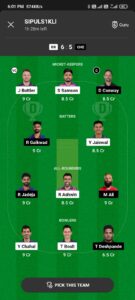 CSK Vs RR Today Dream11 Team