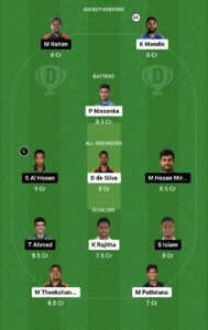 Today (9-sep-23) Sri Lanka vs Bangladesh, Super Fours, 2nd Match, 2023 Dream11