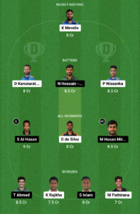 Today (9-sep-23) Sri Lanka vs Bangladesh, Super Fours, 2nd Match, 2023 Dream11