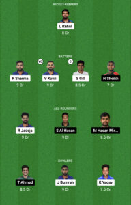 IND vs BAN Dream11 Prediction Today Match, Asia Cup, Super Fours, 6th Match