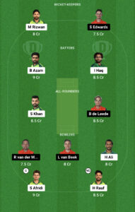 PAK vs NED 2nd Match ICC Cricket World Cup 2023, Dream11 Team Prediction