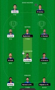 IND vs AFG ICC Cricket World Cup 2023 Dream11 Team