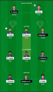 Today IND vs AFG 9th Match ICC CWC 2023 Dream11 Team